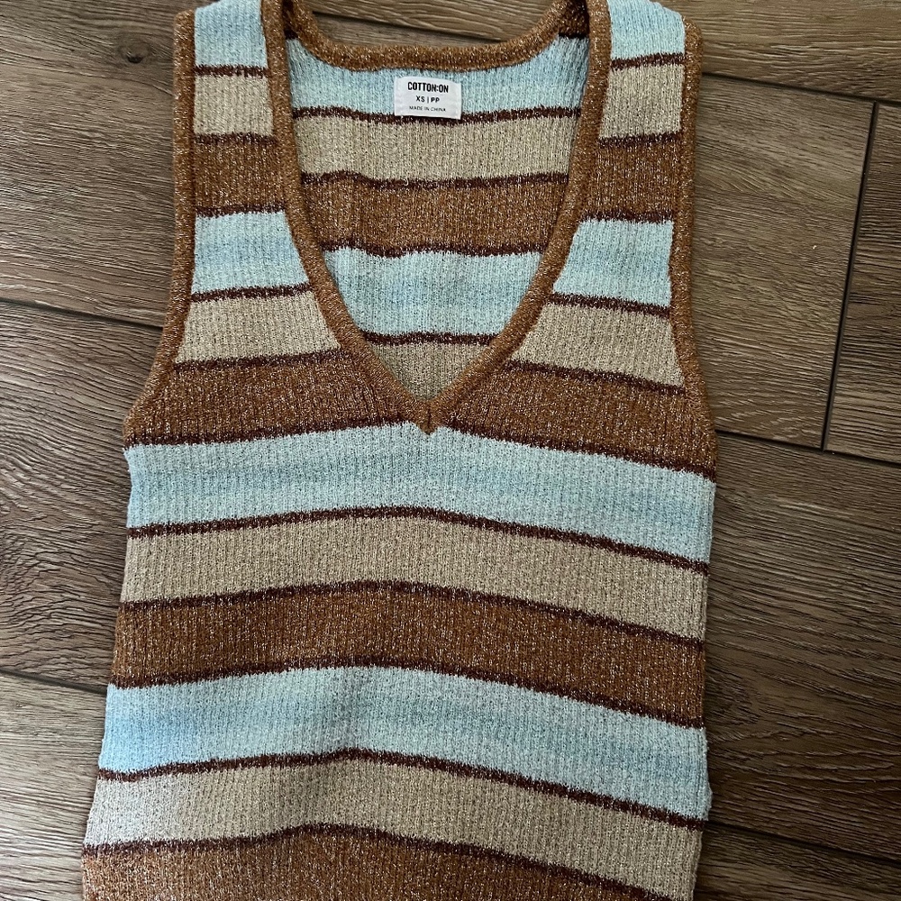 COTTON ON Glittery Striped Tank